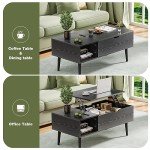 OLIXIS Lift Top Coffee Table with Hidden Storage