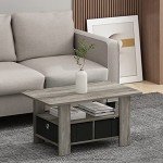 Furinno Andrey Coffee Table with Bin Drawer