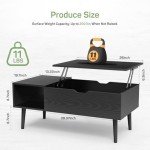 Modern Lift Top Coffee Table with Hidden Storage