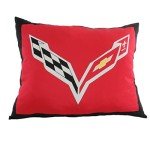 Corvette Red Throw Pillow for Mancave, 28x20 in