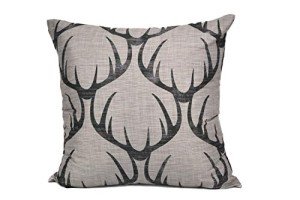 Timber Antler Throw Pillow for Mancave Decor