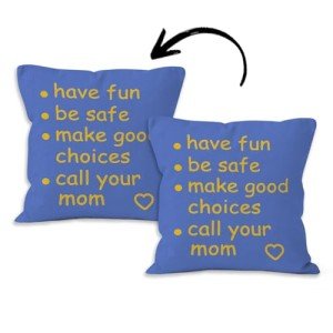 Funny Quote Black Pillow Cover for Mancave 18x18