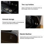 Luxury Power Recliner Sectional Sofa Set - Black