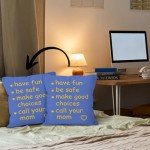 Funny Quote Black Pillow Cover for Mancave 18x18