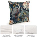 Birds and Lotus Flowers 22"x22" Mancave Pillow Cases