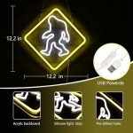 Sasquatch Neon Sign for Mancave & Home Decor