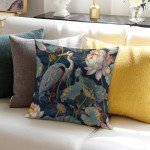 Birds and Lotus Flowers 22"x22" Mancave Pillow Cases