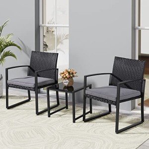 Modern Wicker Bistro Set for Outdoor Spaces