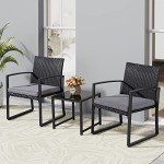 Modern Wicker Bistro Set for Outdoor Spaces