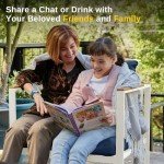 4-Piece Outdoor Deep Seating Sofa Set - Blue & Gold