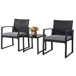 Modern Wicker Bistro Set for Outdoor Spaces