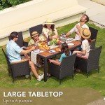 7-Piece Acacia Wood Outdoor Dining Set