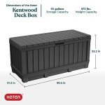 Keter Kentwood 90 Gallon Garden Storage Container