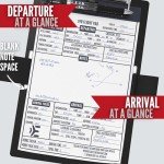 Pilot Kneeboard VFR Black with Notepad & Strap