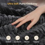 HOOOWOOO Modular Black Velvet Sectional Sofa Set