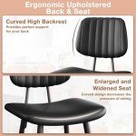 Modern Black Bar Stools Set of 2, 24.6
