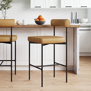 Dahlia Modern Counter Height Barstool - Brown/Black