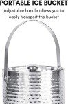Insulated Hammered Stainless Steel Ice Bucket with Lid