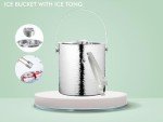 Insulated Hammered Stainless Steel Ice Bucket with Lid