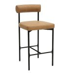 Dahlia Modern Counter Height Barstool - Brown/Black
