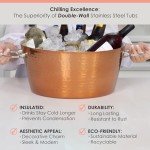 Rose Gold Insulated Ice Bucket for Parties