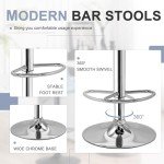 Modern Grey PU Leather Bar Stools - Set of 4