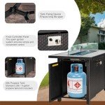 Walsunny 45" Outdoor Gas Fire Pit Table