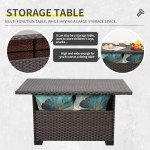 Peacock Blue Wicker Patio Furniture Conversation Set