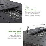 52" Outdoor Propane Wicker Fire Pit Table