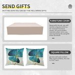 Peacock Blue Wicker Patio Furniture Conversation Set