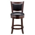 Set of 2 Cappuccino Swivel Barstools 24