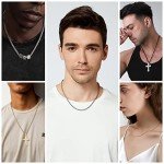 Men's 3-Piece Stainless Steel Wheat Chain Set