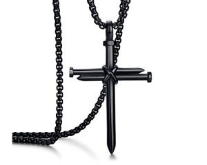Stainless Steel Cross Pendant Necklace with Chain
