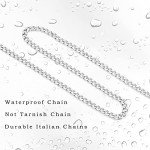 Men's 20-inch Silver Cuban Link Neck Chain