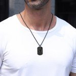 American Flag Cross Dog Tag Necklace for Men