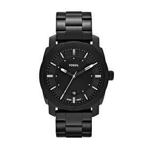 Fossil Men's Black Machine Quartz Steel Watch
