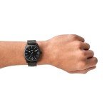 Fossil Men's Black Machine Quartz Steel Watch
