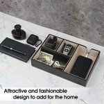 Leather Valet Tray Organizer for Keys and Wallet