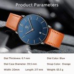 Men's Minimalist Analog Watch with Leather Strap
