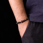 Lava Stone Cross Beads Bracelets for Him & Her