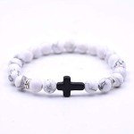 Lava Stone Cross Beads Bracelets for Him & Her