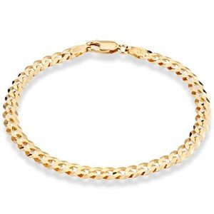 Italian 18K Gold over Silver Diamond-Cut Link Bracelet
