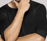 Italian 18K Gold over Silver Diamond-Cut Link Bracelet