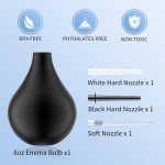 Mancave Enema Bulb Kit with 3 Nozzles