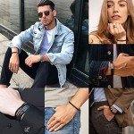 Black Leather and Steel Bracelets Set for All