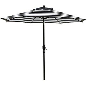 Sunnyglade 9' Black and White Patio Umbrella