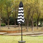 Sunnyglade 9' Black and White Patio Umbrella