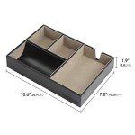 Leather Valet Tray Organizer for Keys and Wallet