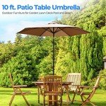 10ft Patio Umbrella with Tilt for Mancave
