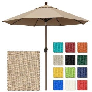 9Ft Heather Beige Patio Umbrella with Ventilation